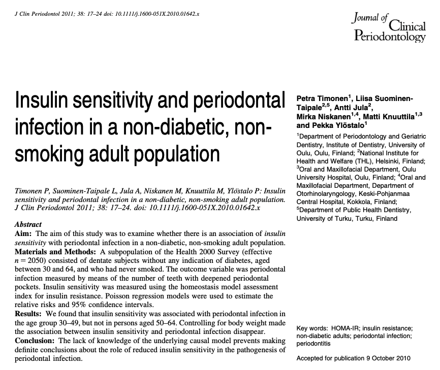 research - The Periodontitis-Diabetes Hub