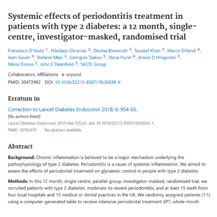 Research - The Periodontitis-Diabetes Hub