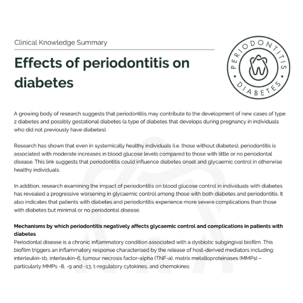 clinical-knowledge-summaries - The Periodontitis-Diabetes Hub