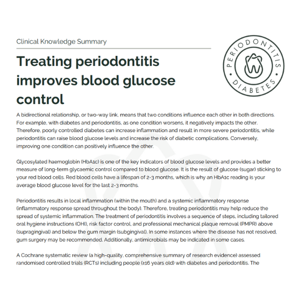 clinical-knowledge-summaries - The Periodontitis-Diabetes Hub