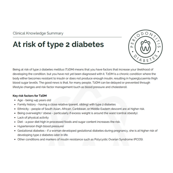 clinical-knowledge-summaries - The Periodontitis-Diabetes Hub