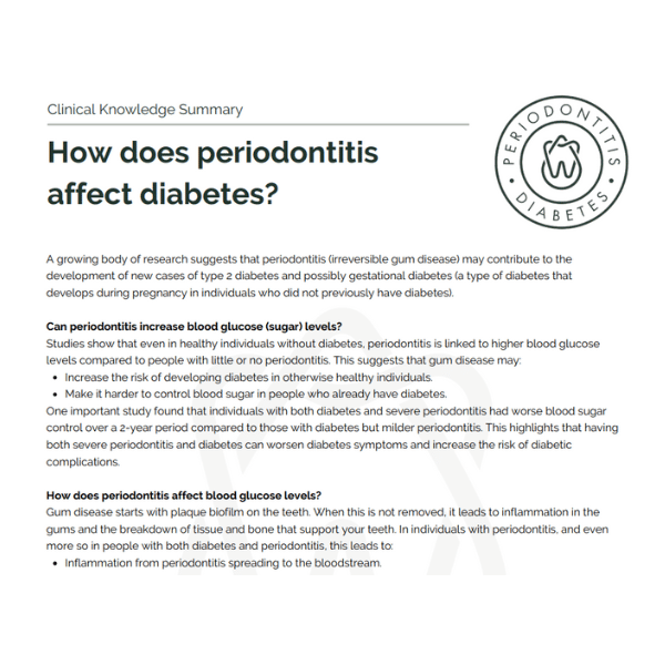 clinical-knowledge-summaries - The Periodontitis-Diabetes Hub