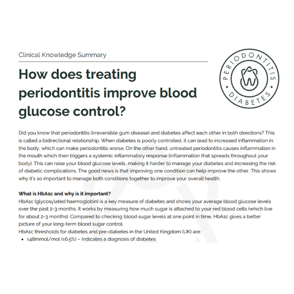 clinical-knowledge-summaries - The Periodontitis-Diabetes Hub