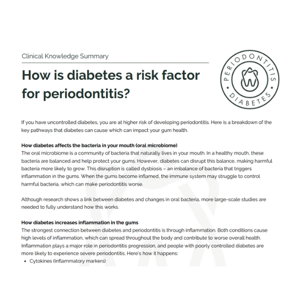 clinical-knowledge-summaries - The Periodontitis-Diabetes Hub