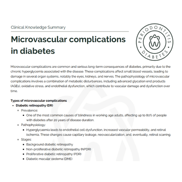 clinical-knowledge-summaries - The Periodontitis-Diabetes Hub