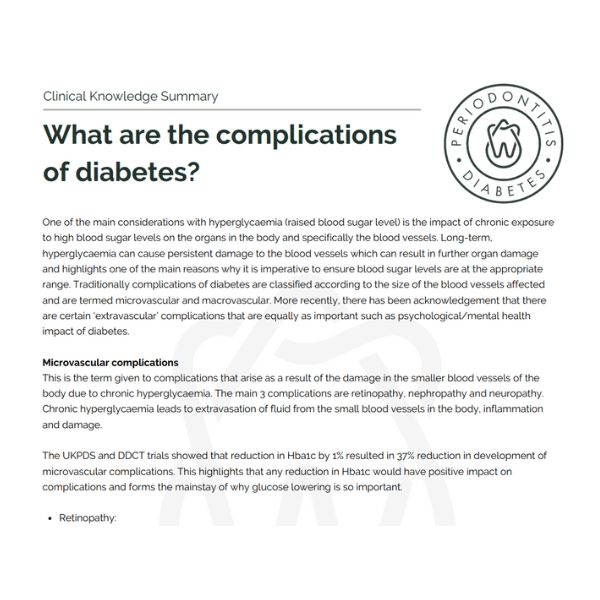 clinical-knowledge-summaries - The Periodontitis-Diabetes Hub