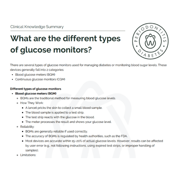 clinical-knowledge-summaries - The Periodontitis-Diabetes Hub