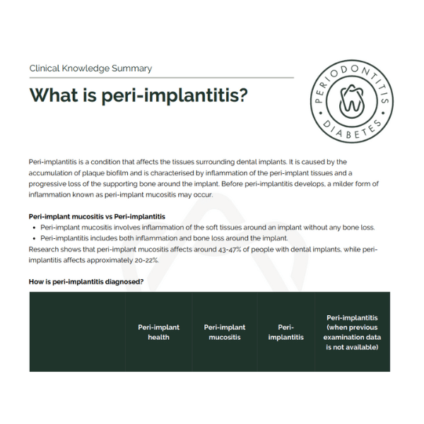 clinical-knowledge-summaries - The Periodontitis-Diabetes Hub